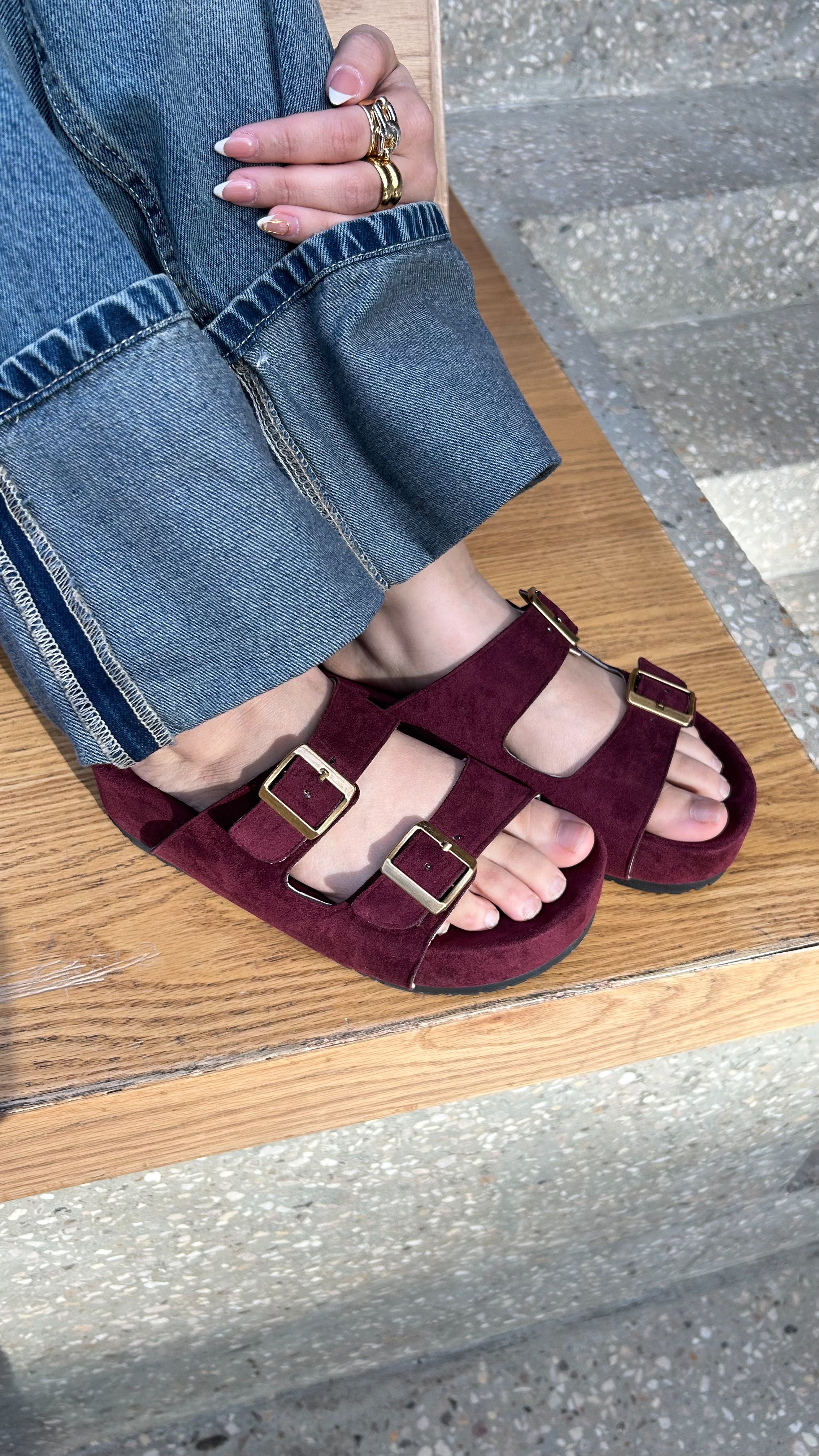 Burgundy Sway Slipper