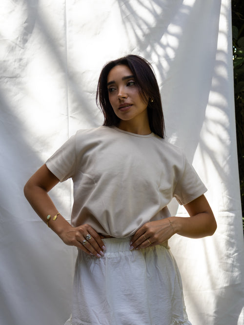 Beige Lia T-shirt - PAVO Egypt