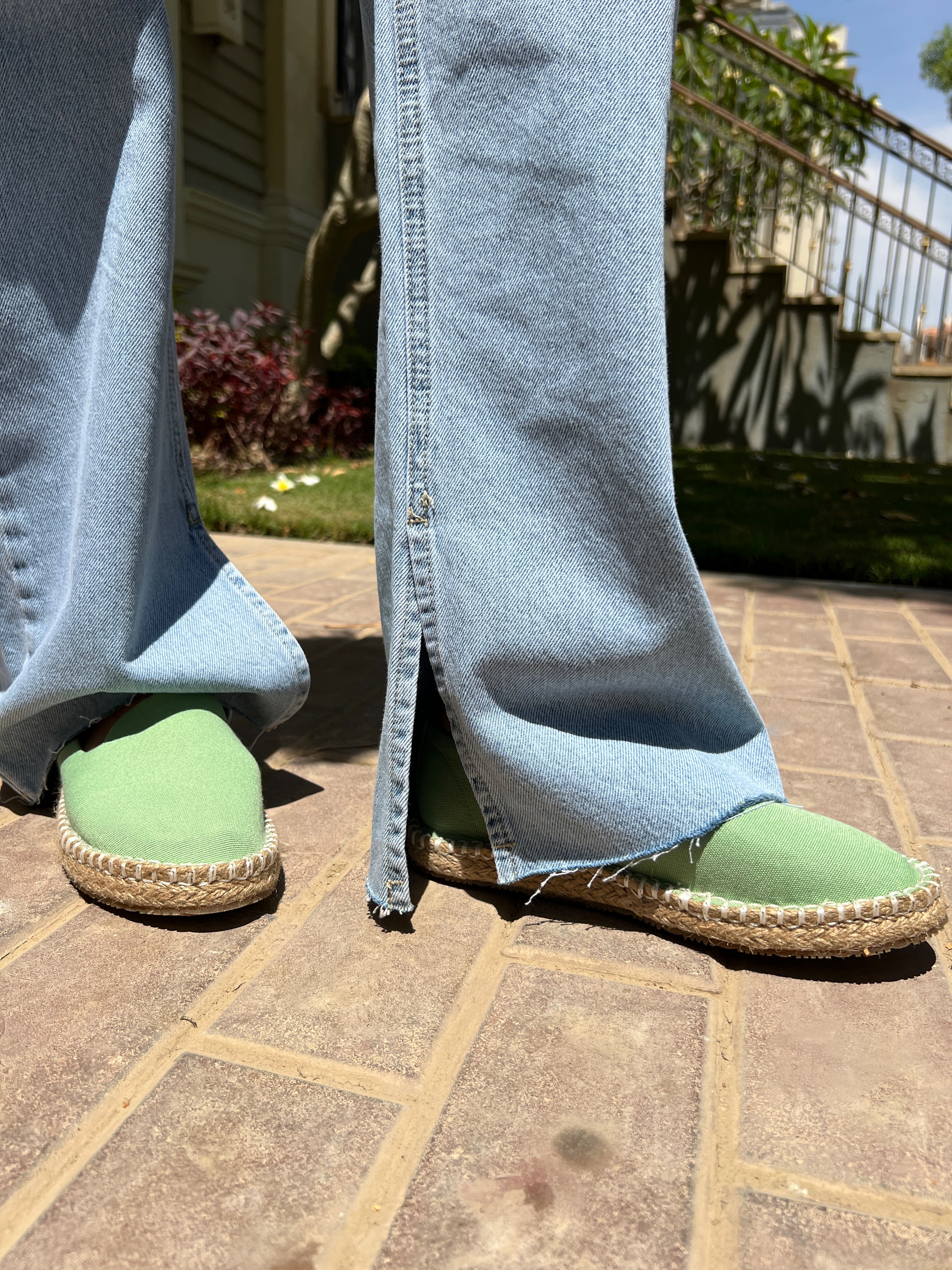 Split Hem Light Blue Jeans - PAVO Egypt