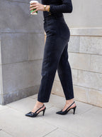 Black cropped wide leg Jeans - PAVO Egypt
