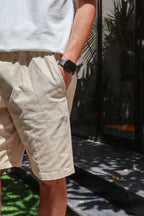 Beige Men Shorts - PAVO Egypt