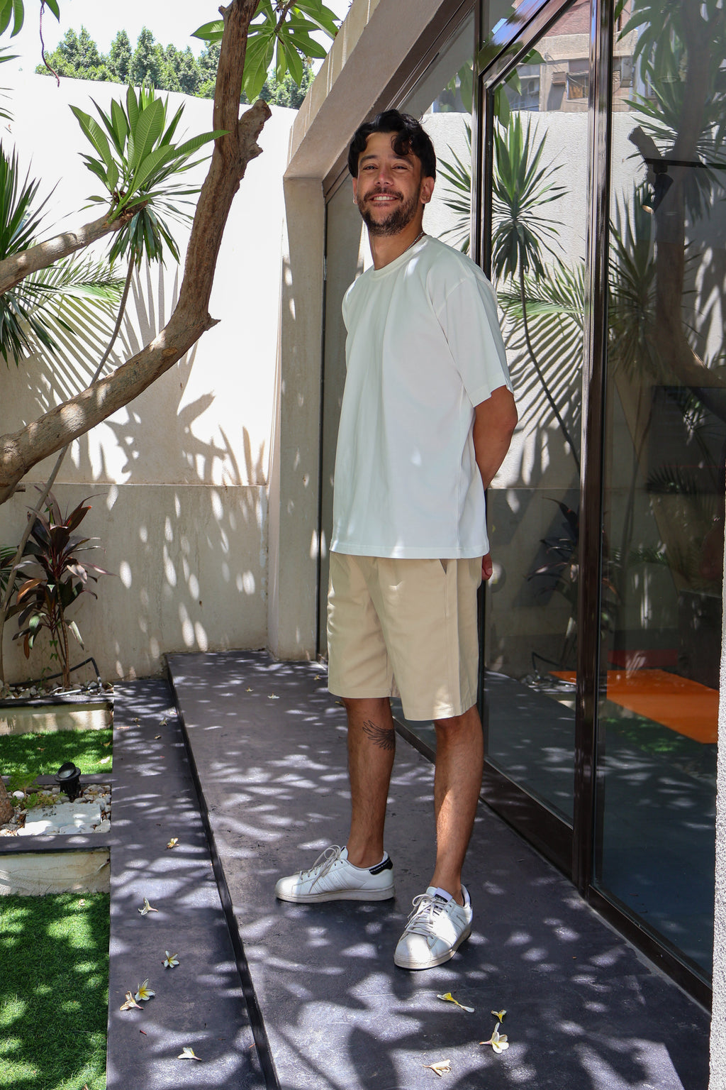 Beige Men Shorts - PAVO Egypt
