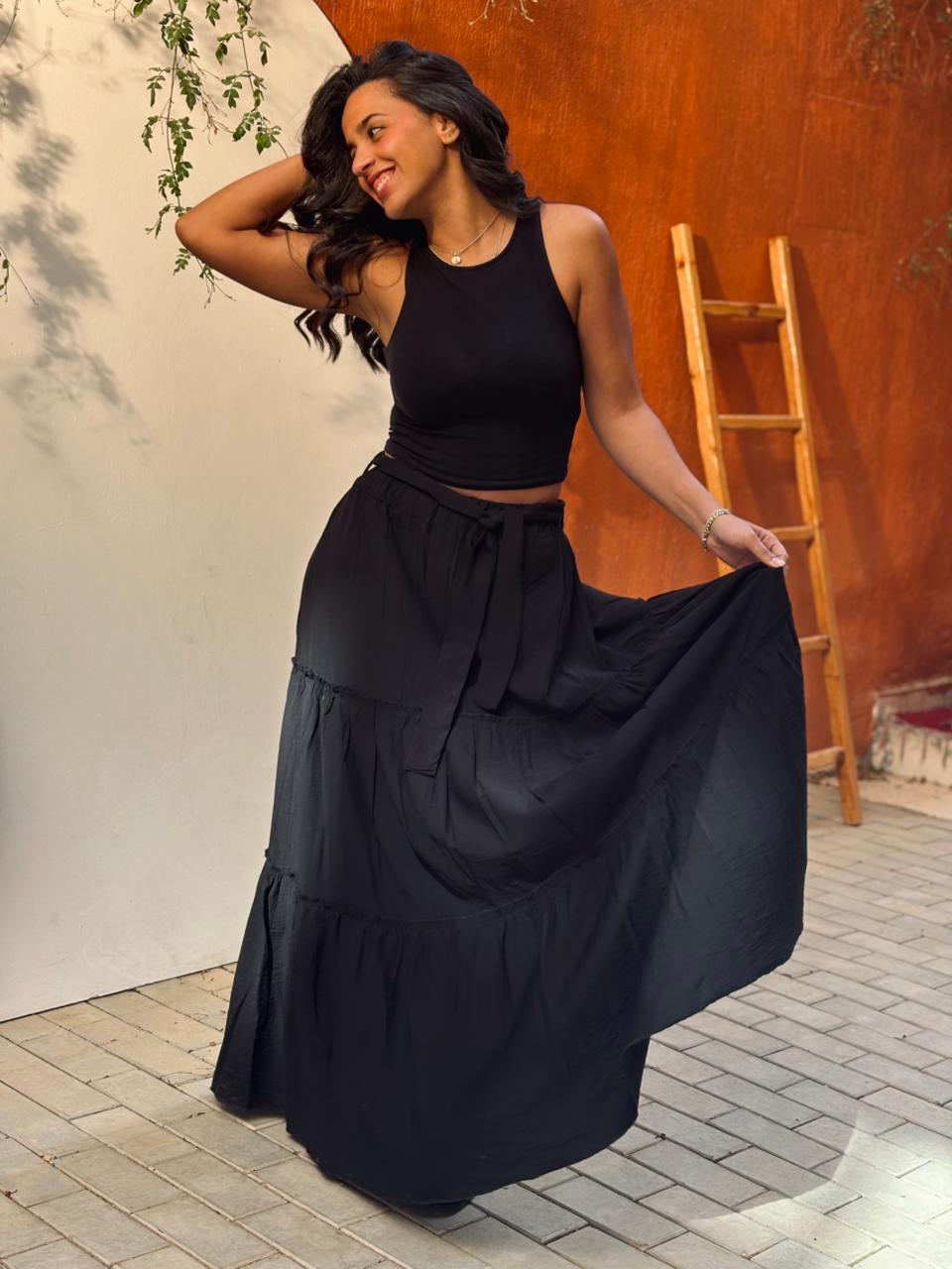 Noir Flamenco Skirt - PAVO Egypt
