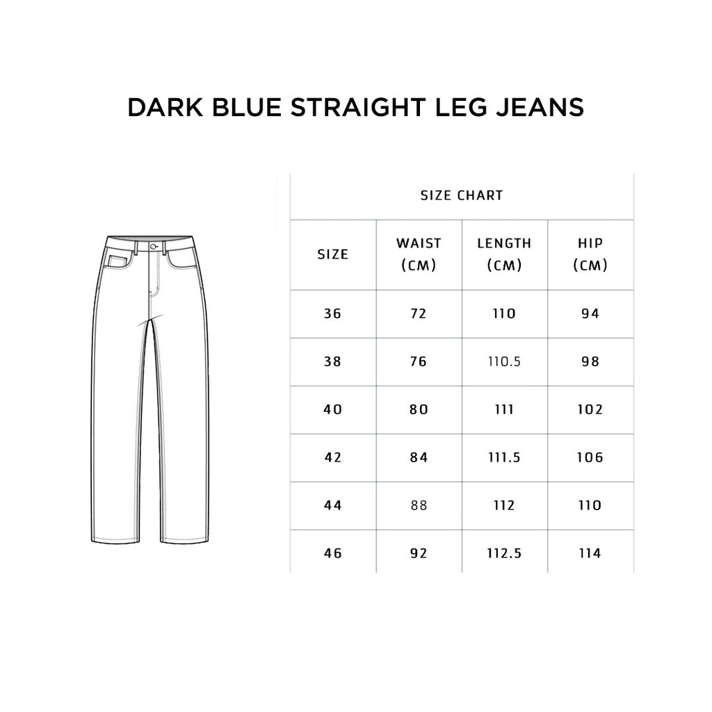 Dark Blue straight leg jeans - PAVO Egypt