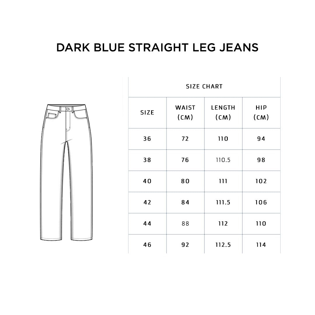 Dark Blue straight leg jeans - PAVO Egypt