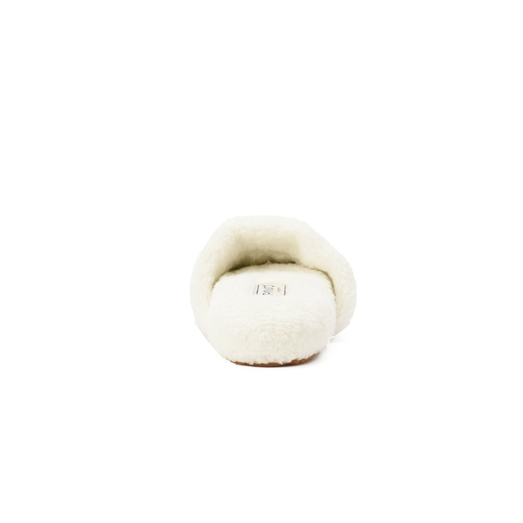 Slipper Fur Off White pavoegypt