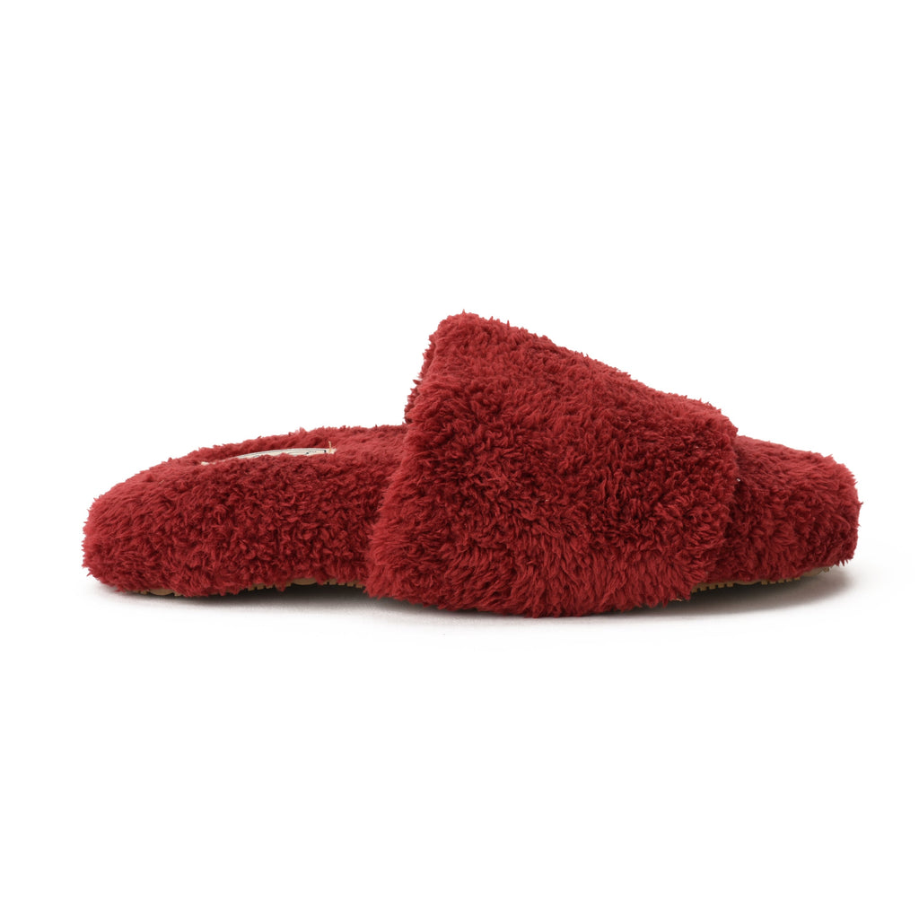 Slipper Fur Burgundy pavoegypt