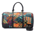 Duffle Bag Leather African with multi colored Bypavo